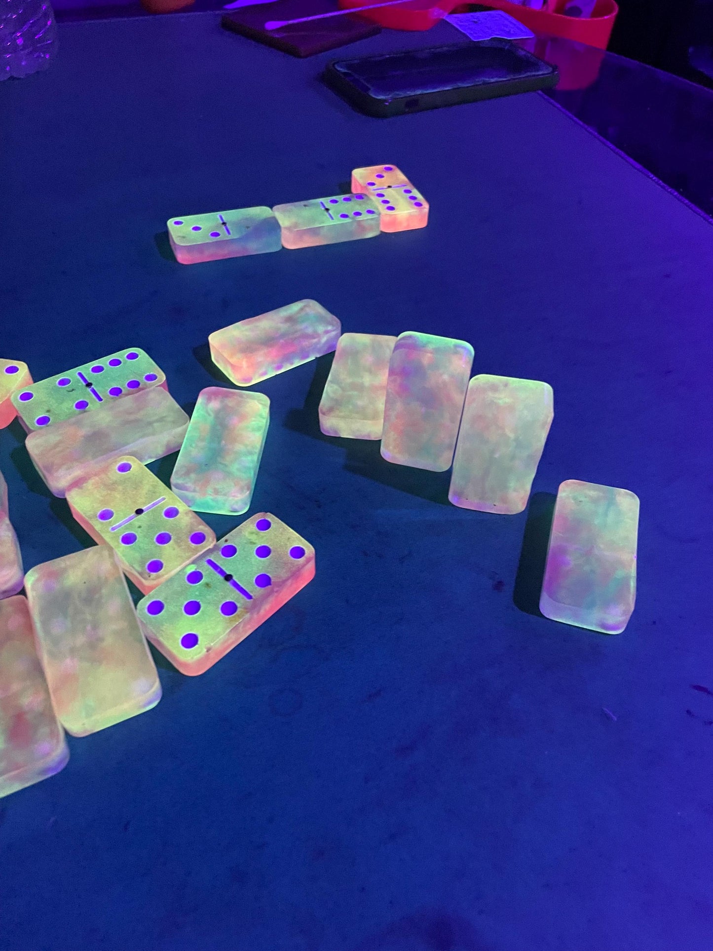 northern lights glow dominos/ double 6 , double 9 and double 12 are all available
