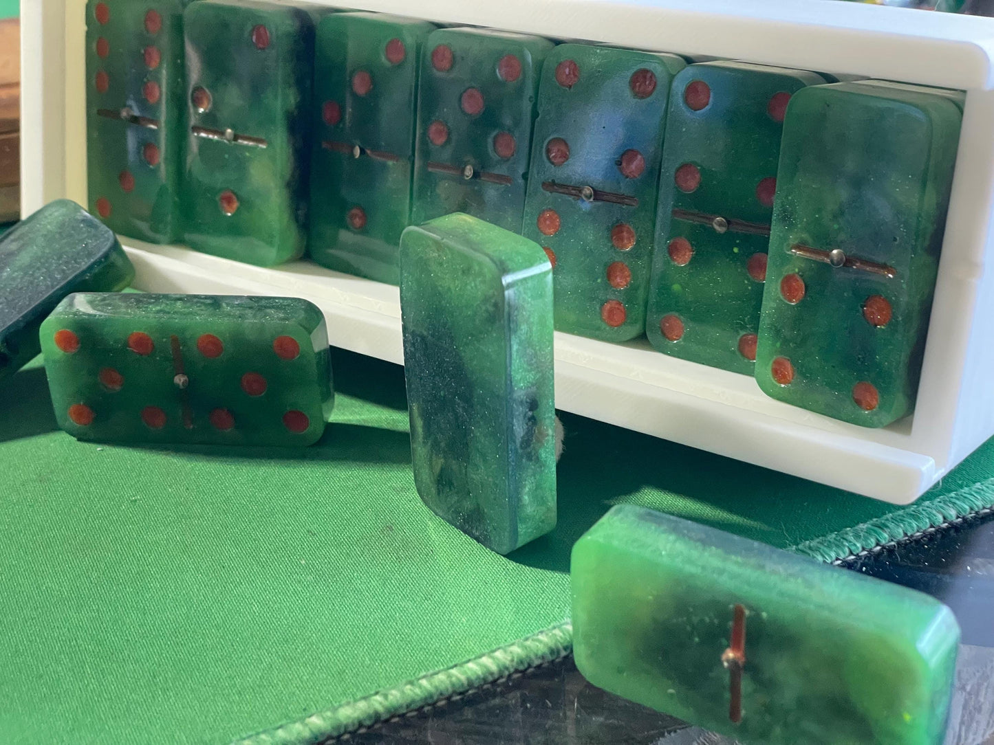 camo glow in the dark dominoes double 6,9 and 12 available
