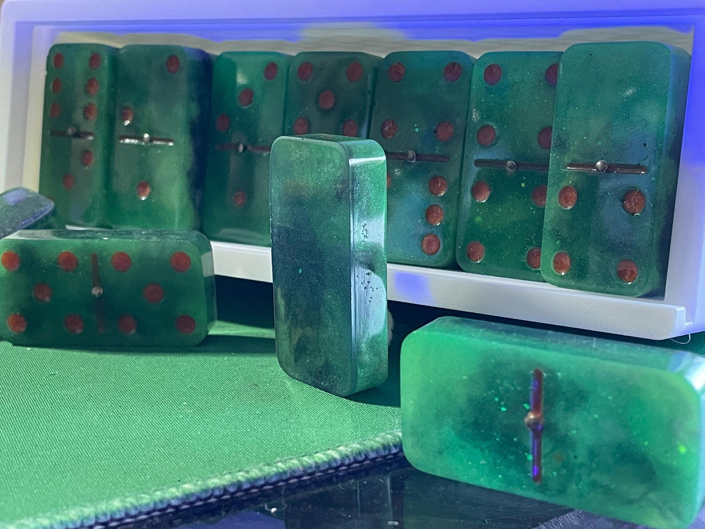 camo glow in the dark dominoes double 6,9 and 12 available