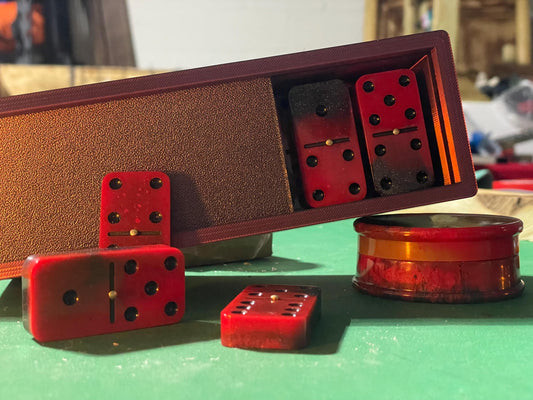 dragons breath domino set with wood personalization double 6 ,9 and 12 are available
