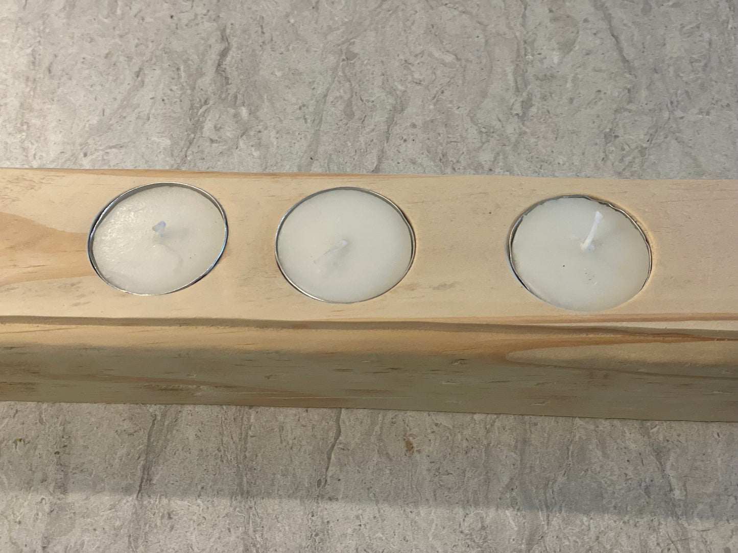wooden candle holder