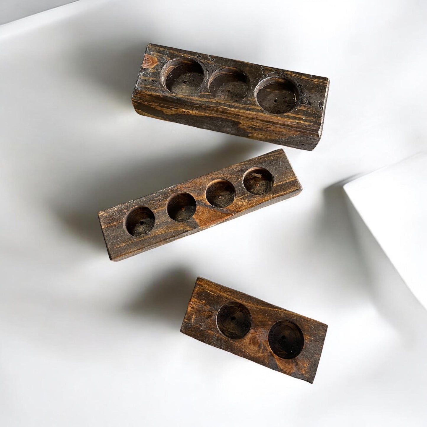 wooden candle holder