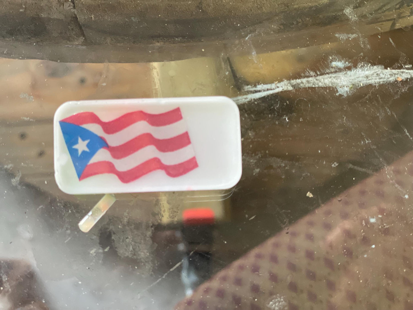 Northern Lights Glow Puerto Rico Flag domino set