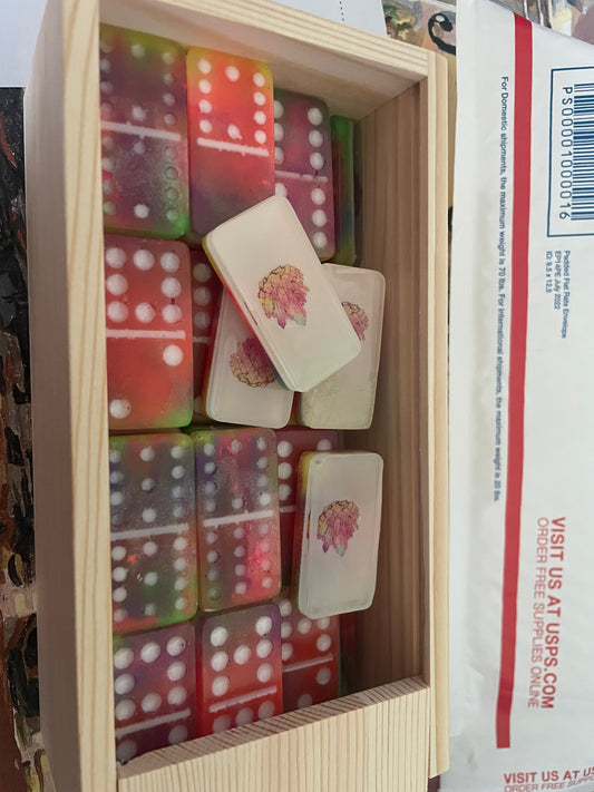 Custom northern lights domino set
