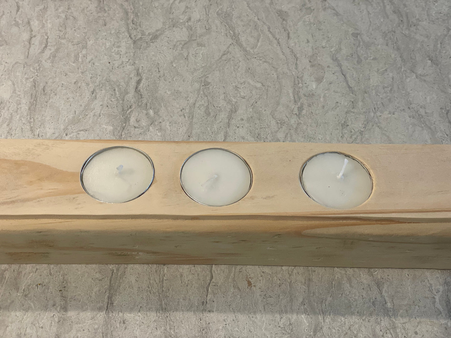 wooden candle holder