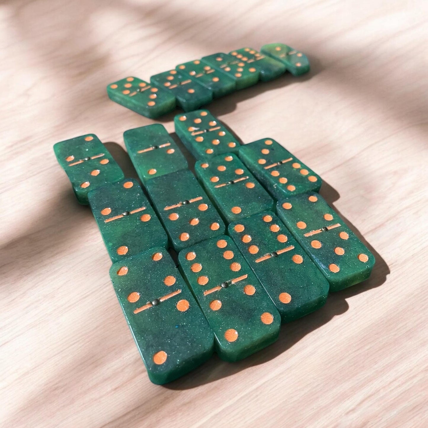 camo glow in the dark dominoes double 6,9 and 12 available