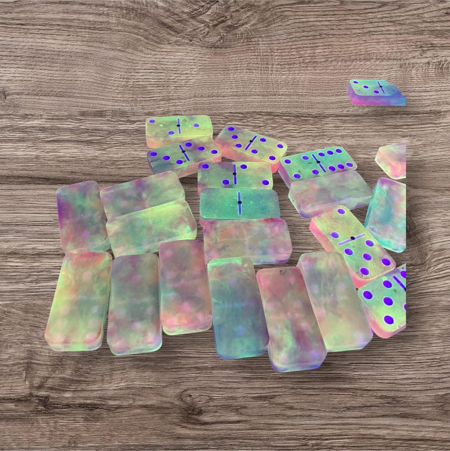 northern lights glow dominos/ double 6 , double 9 and double 12 are all available