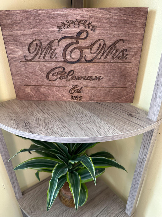 wooden engraved  signs