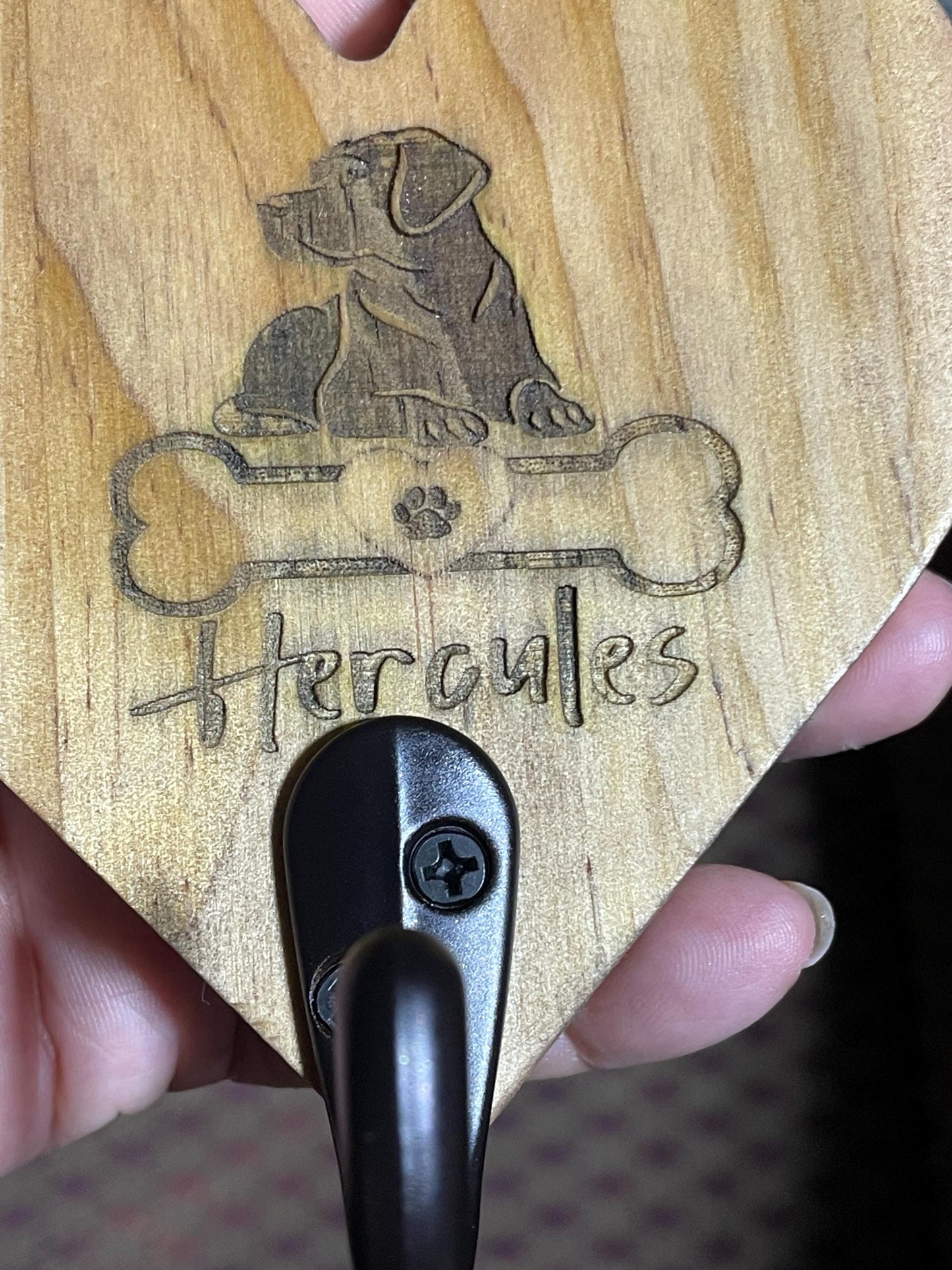 personalized pet key holder/leash holder