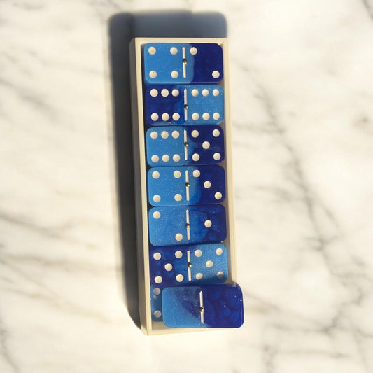 Ocean blue domino set