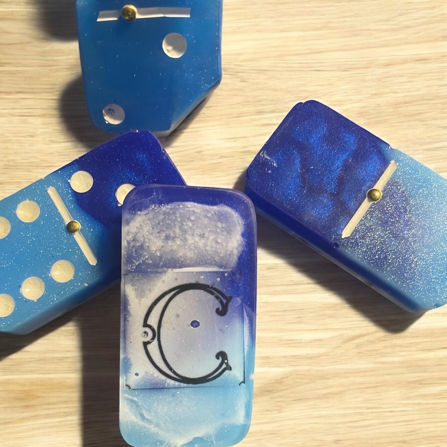 Ocean blue domino set