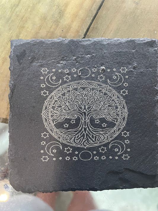 Boho custom coasters set of 4