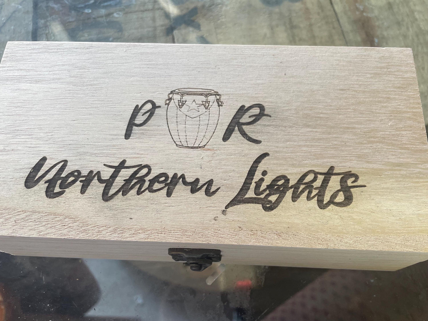 Northern Lights Glow Puerto Rico Flag domino set